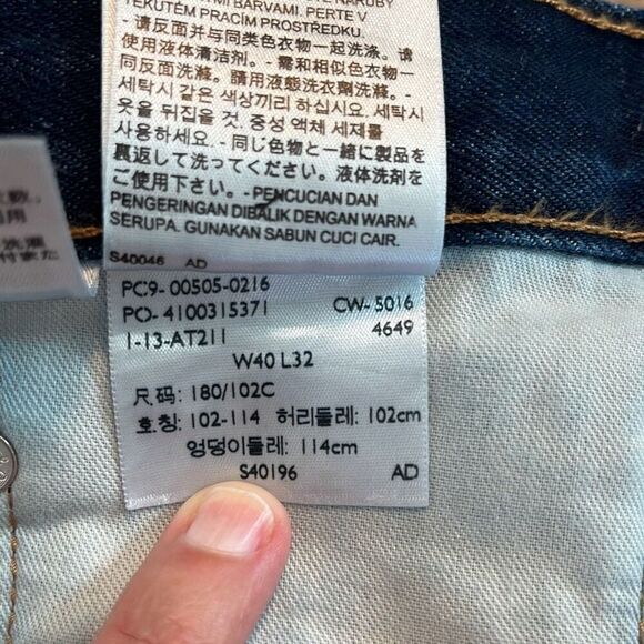 Levi’s 505 Regular Fit Dark Denim Jeans 40x32 - Picture 6 of 7